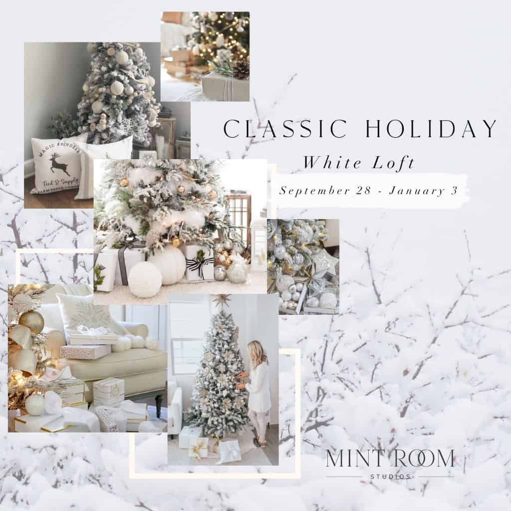 Christmas photos in Classic Holiday at Mint Room Studios in Toronto Ontario